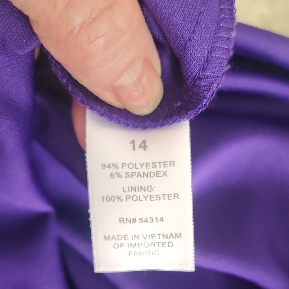 BodyCon Y2k Purple Form Fitting Cocktail Dress - Picture 7 of 9